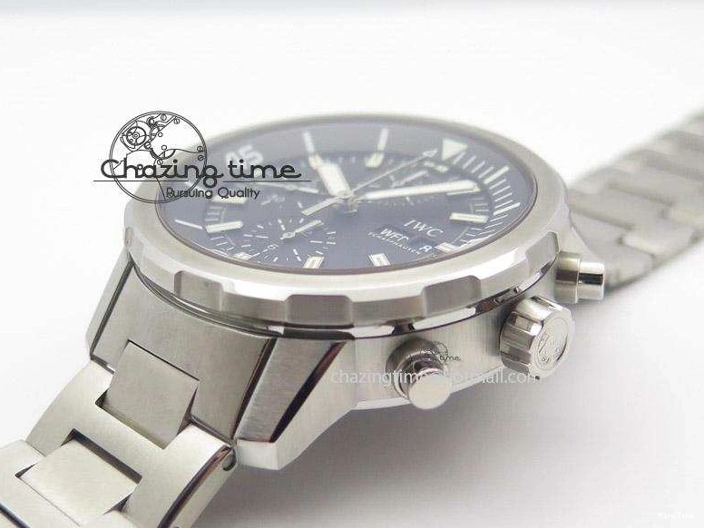 MIROTIME 0520 Classic Aquatimer Chrono IW376803 V6F 1:1 Best Edition Black Dial On SS Bracelet A 7361